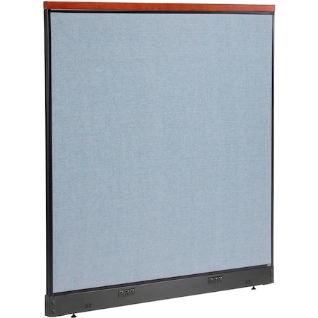 Interion By Global Industrial Interion Deluxe Electric Office Partition Panel, 60-1/4inW x 65-1/2inH, Blue 277563EBL